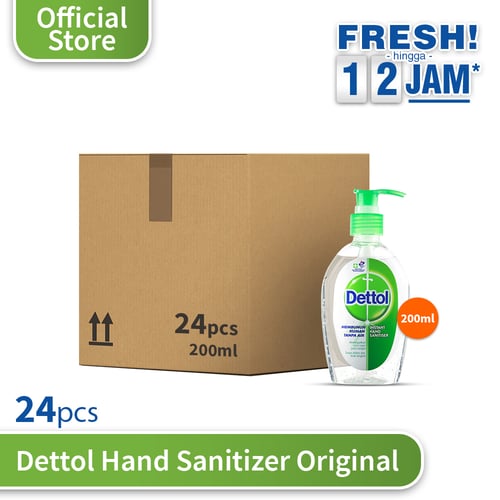 RB Store Jual Dettol Hand Sanitizer Original 200 ml Pump 24 pcs
