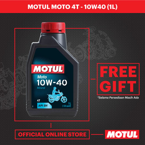 Motul Moto 4T - 10W40 - 1 Liter (6 Botol)