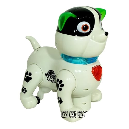 Mainan Anak - Happy Dog Robot Anjing Elektrik Jalan Lampu Musik