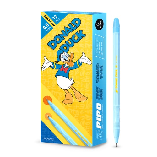 Pipo pena PPS7 Donald Duck Disney License Pen Hitam 12 pcs