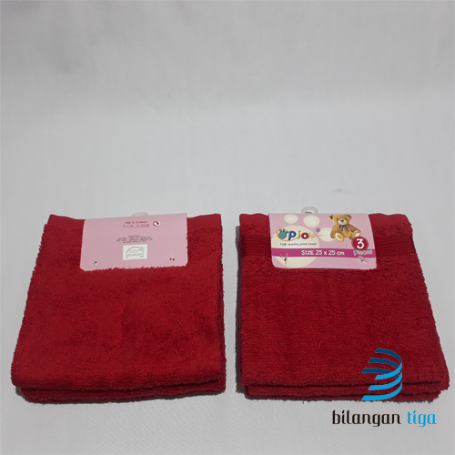 Handuk Multifungsi 22x25 cm 2 Set Isi 6 - Red