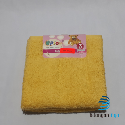 Handuk Multifungsi 22 x 25 cm 2 Set Isi 6 - Yellow