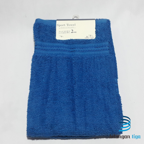 Handuk Sport 34 x 80 cm Set Isi 2 Pcs - Dark Blue