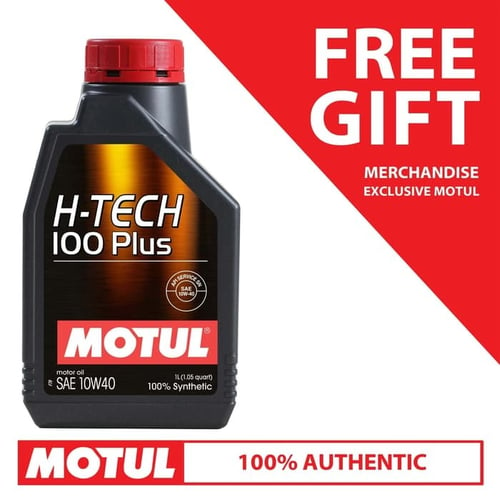 MOTUL H-Tech 100 Plus 10W40 1 Liter (Paket 4 pcs)