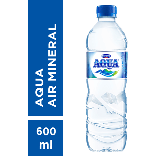 Aqua Air Mineral Kemasan Botol 600 mL/ 1 Karton/ 24 pcs