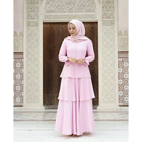 Gamis Layer Maxi Dress Syari Muslimah