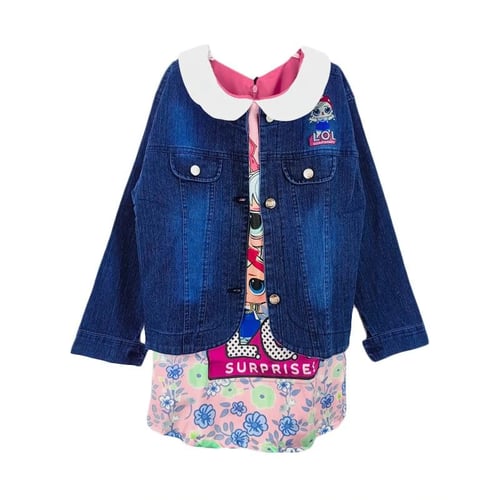 GBS Monster Kids Fashion 2in1 Dress Jacket Set Pakaian Anak