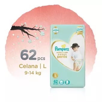 PAMPERS Premium Care Popok Celana L62 - Box Isi 3