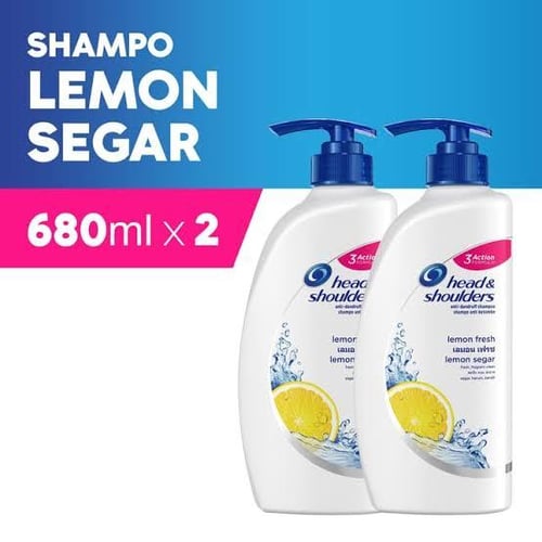 HEAD AND SHOULDERS Shampoo Lemon Fresh 680 ml Paket Isi 2
