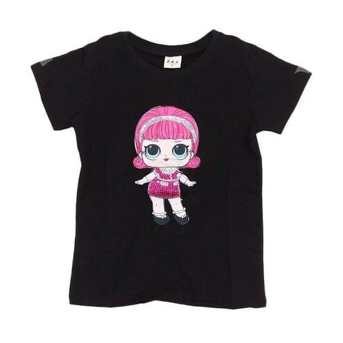 GBS LOL Lampu T-Shirt Anak Perempuan - Black