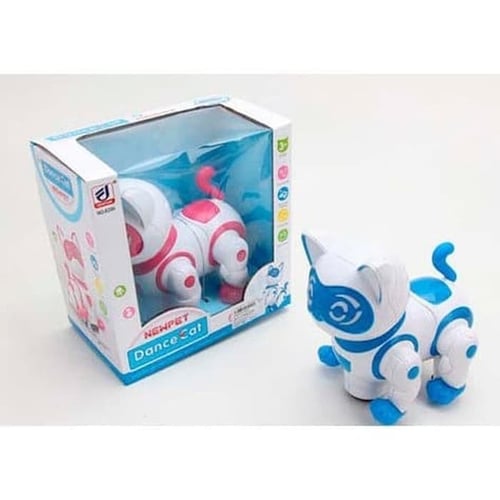 Mainan Anak - Dance Cat Robot Kucing Jalan Menari Lampu Musik