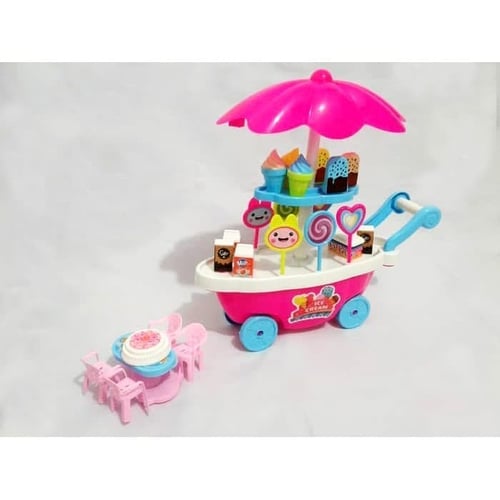 Mainan Anak - Ice Cream Station Store Trolley Es Krim Shopping Cart
