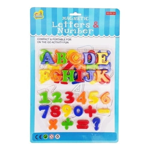 Mainan Edukasi / Edukatif Anak - Magnetic Letters & Number Huruf Angka