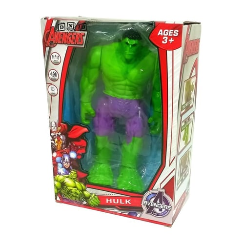 Mainan Anak - Robot Jalan Hulk Avenger End Game Suara Green Figure