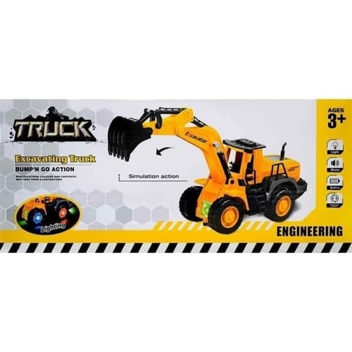 Mainan Anak - Mobil Excavating Truck Excavator Lampu Musik