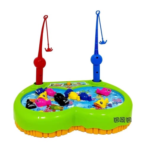 Mainan Anak - Fishing Game Magnet 12 Ikan 2 Pancingan Musik 6001