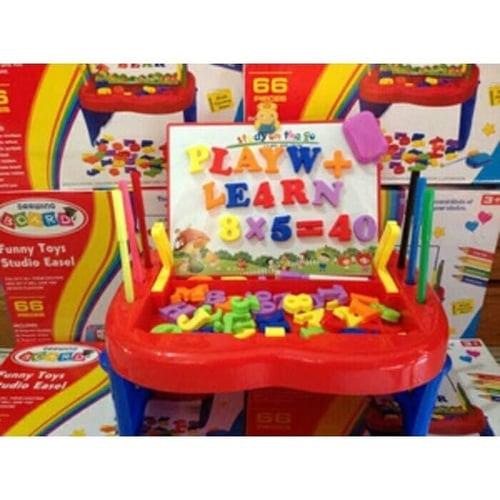 Mainan Edukasi Anak - Funny Toys Studio Easel / Papan Tulis Magnetic
