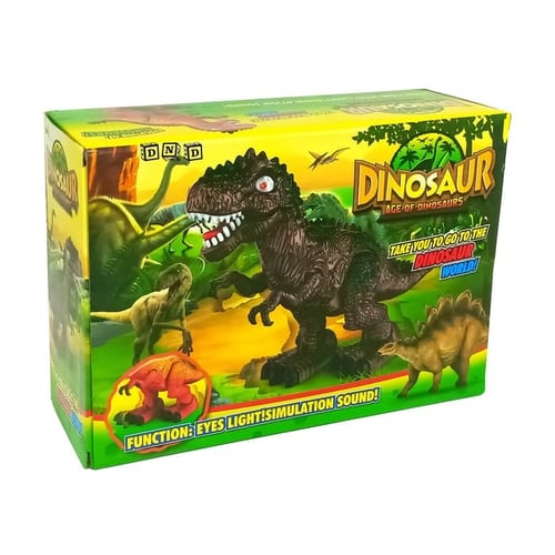 Mainan Anak - Age of Dinosaurs Walking Dino T-Rex Jalan Lampu Suara