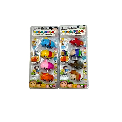 Mainan Anak - Die Cast Metal Tsum Tsum Cartoon Funny Car Mobil