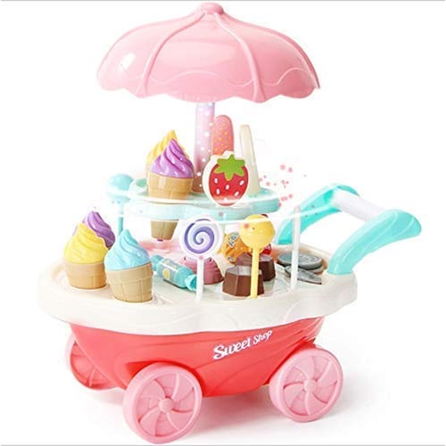 Mainan Anak - Mini Sweet Cart Gerobak Ice Cream Store Play Set 668-56