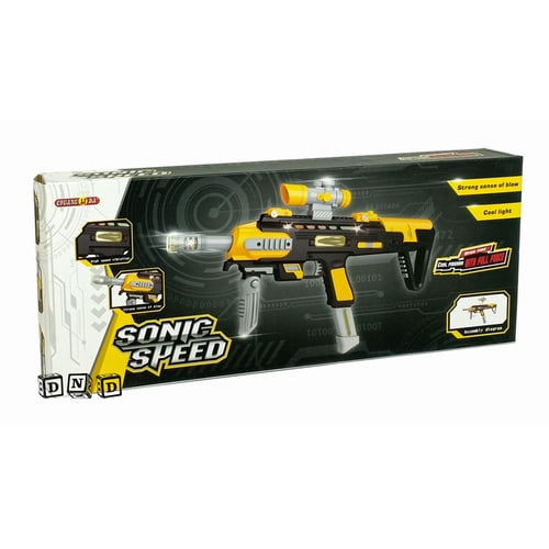Mainan Anak - Sonic Speed Gun Pistol Elektronik Laras Panjang Lampu