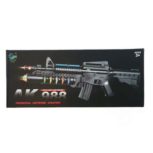 Mainan Anak - Pistol Elektronik AK-988 Senapan Laras Panjang Lampu