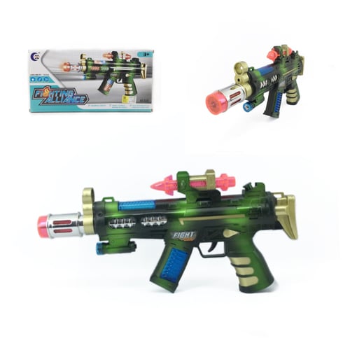 Mainan Anak - Fighting Alliance Elektrik Gun Pistol Elektronik Lampu