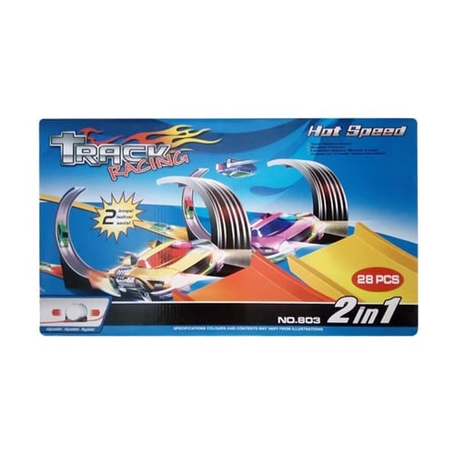 Mainan Anak Hotwheels Track Halilintar 2 Jalur Track Hot Wheels Car