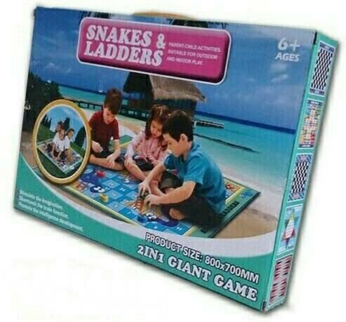 Mainan Anak Keluarga Karpet Ular Tangga Snakes and Ladders Giant Game