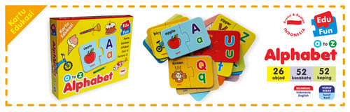 Mainan Edukatif / Edukasi Anak - EduFun/iSpell/Puzzlo Alphabet A to Z