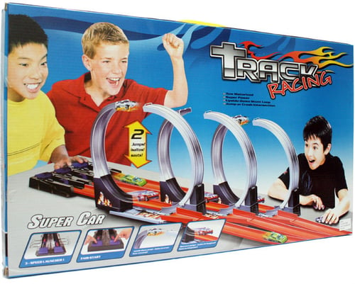 Mainan Anak Laki Laki Track Racing Hotwheels 3 Jalur Mobil Diecast