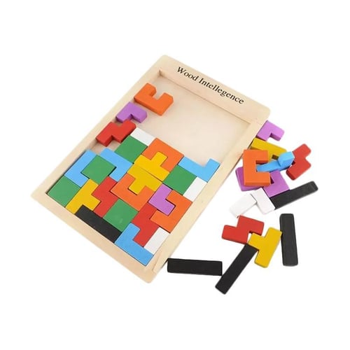 Mainan Edukatif / Edukasi Anak - Tetris Wood Intelligence tangram kayu
