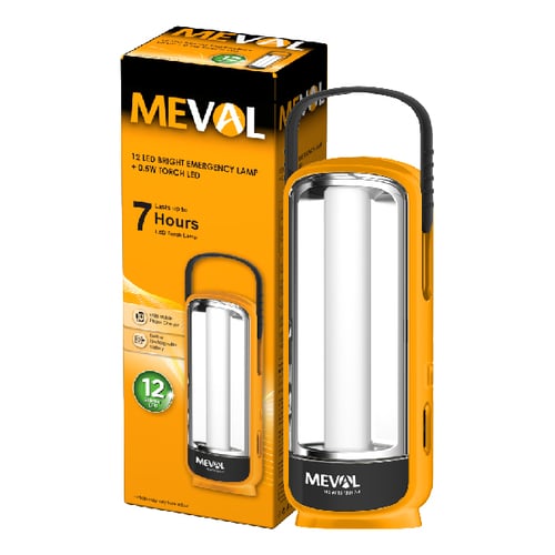 Meval 12 LED Bright Emergency + 0.5W Senter LED - Putih