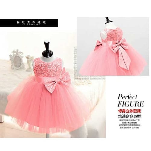 New Arrival Dress Anak Perempuan Saten Dusty Pink Kid Party Ft