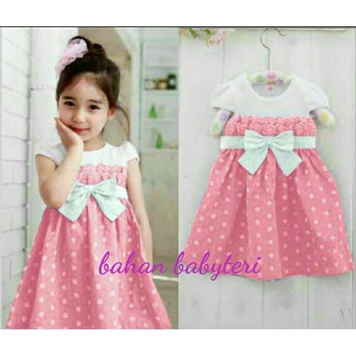 New Arrival Dress Anak Perempuan Babytery Pink Dress Pingkan Kids Pink Ve