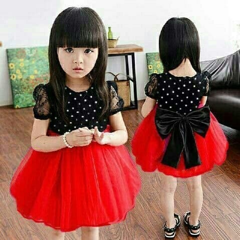 New Arrival Dress Anak Perempuan Babytery Red Dress Shan2 Polka Red Ve