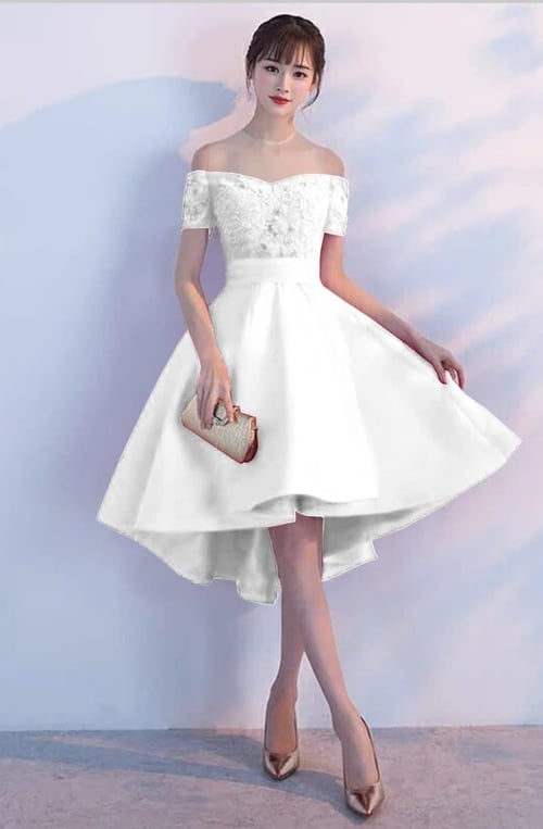 New Arrival Dress Wanita Brukat Cord Putih Dress Celine White Sl