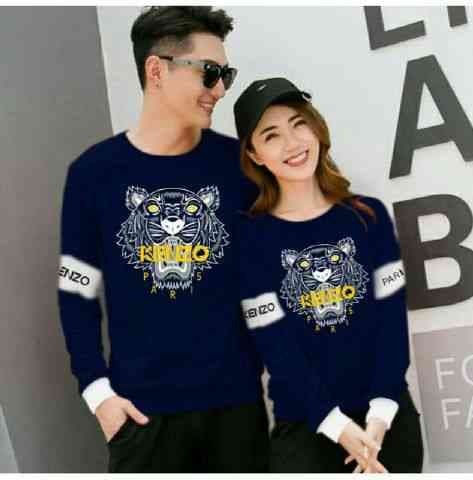 New Arrival Sweater Couple Babyterry Navy Cp Tiger Kenzo Navy Lt