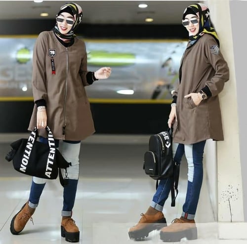 New Arrival Jaket Wanita Katun Mocca Outer Rossi Mocca Sw
