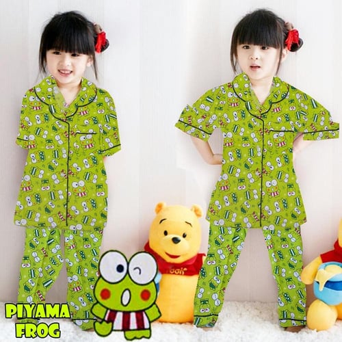 Jual New Arrival Setelan Anak Perempuan Katun Jepang Hijau 