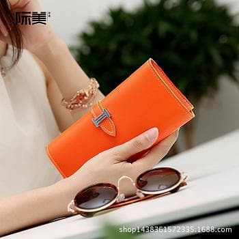 New Arrival Dompet Wanita Kulit Orange Dompet Tiffany Import Multifungsi Fs