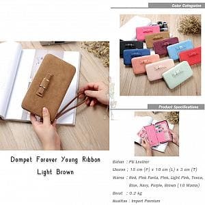 New Arrival Dompet Wanita Kulit Pu Coklat Dompet Forever Young Brown Fs