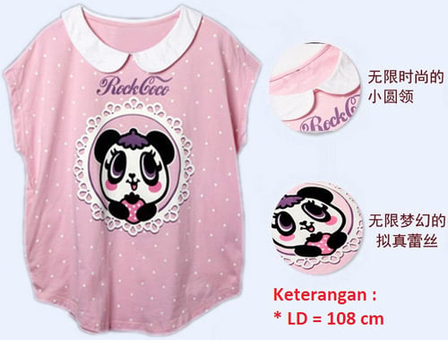 New Arrival Pakaian Wanita Kaos Pink T-Shirt Rockcoco Cl