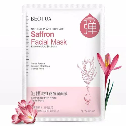 BEOTUA Natural Plant Skincare Saffron Facial Sheet Mask