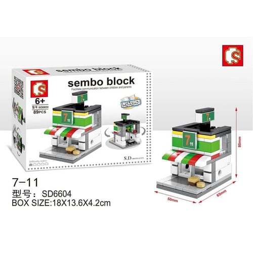 SEMBO BLOCK Seven Eleven Store Mini City SD6604