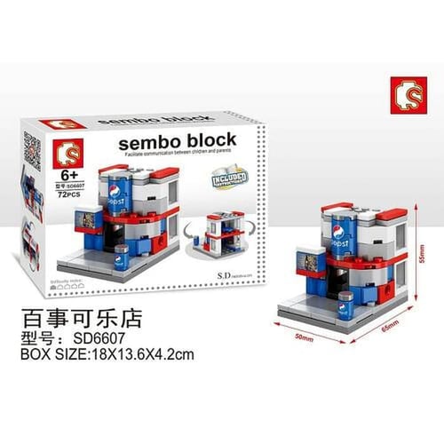 SEMBO BLOCK Pepsi Store Mini City SD6607
