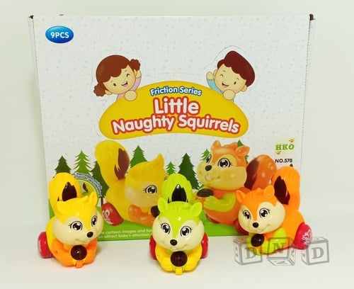 Little Naughty Squirrels Tupai Kecil Lucu Nakal Jalan - baby Toys