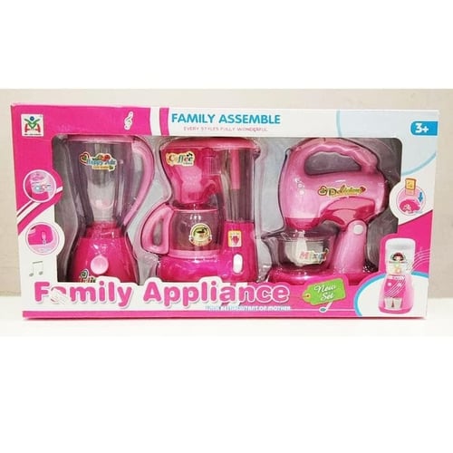 Family Mini Appliance Assemble Blender Mixer Coffee Maker - Kids Toys
