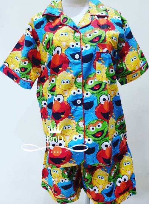 Pajamas Piyama Elmo Sesame Street - Piyama Dewasa