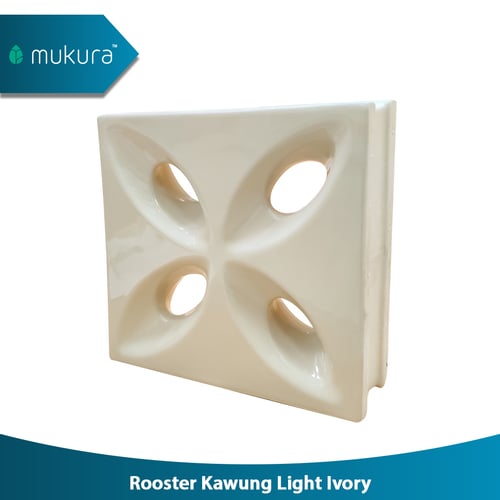 MUKURA Rooster Kawung Light Ivory 20X20 Pcs10